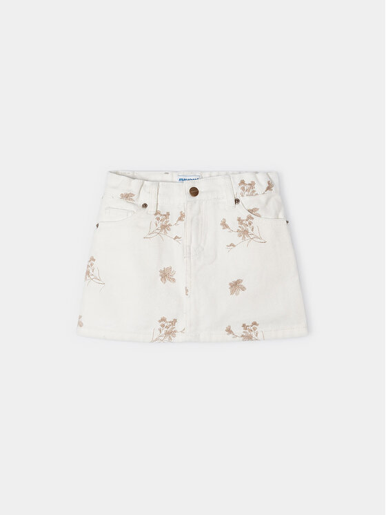 Mayoral Mayoral Джинсова спідниця 3903 Écru Regular Fit