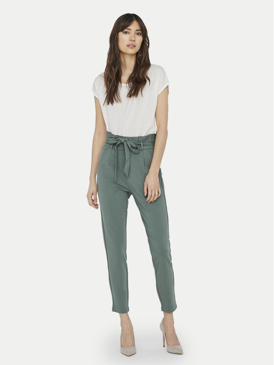 Vero Moda Vero Moda Hlače iz tkanine Eva 10205932 Zelena Loose Fit