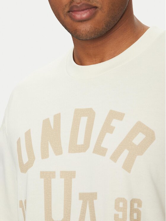 Under Armour Under Armour T-Shirt Heavyweight Varsity 1390179 Beżowy Oversize