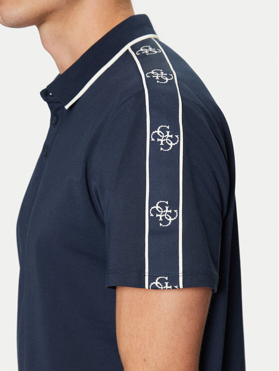 Guess Guess Polo M4YP40 KARS0 Granatowy Regular Fit