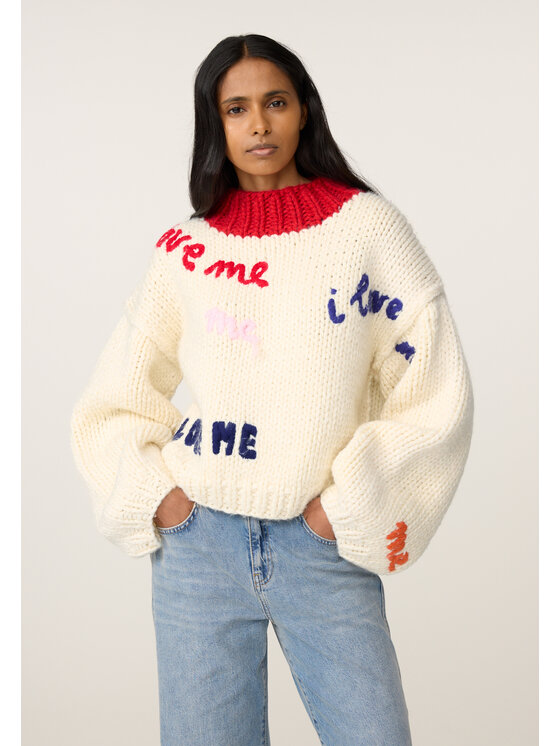 Fabienne Chapot Fabienne Chapot Sweter 7029-1607-72 Biały Regular Fit