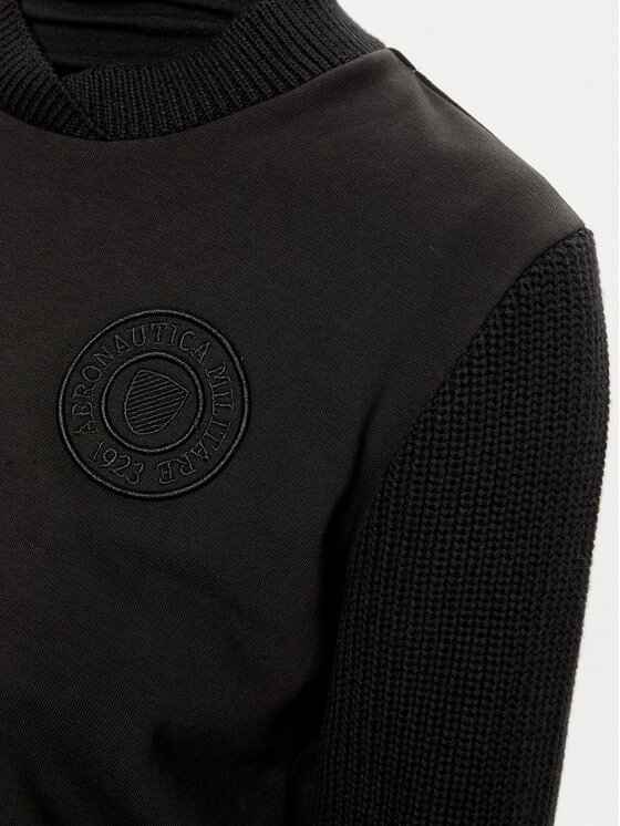 Aeronautica Militare Aeronautica Militare Світшот 242FE1982DF568 Чорний Regular Fit