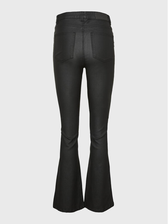 Noisy May Noisy May Spodnie z imitacji skóry Sallie 27018425 Czarny Skinny Fit