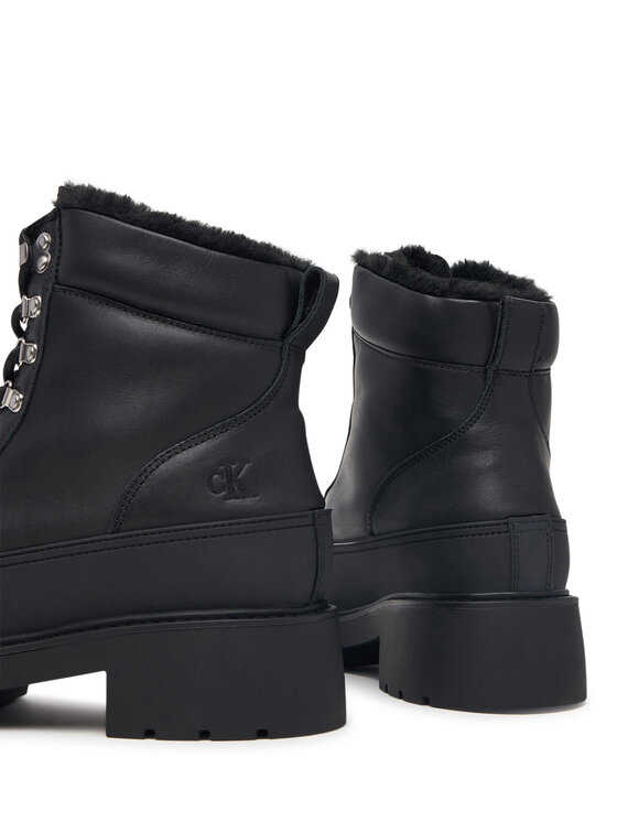 Calvin Klein Calvin Klein Trzewiki Chunky Hiking Lup Boot Lth Wl Em HW0HW03204 Czarny