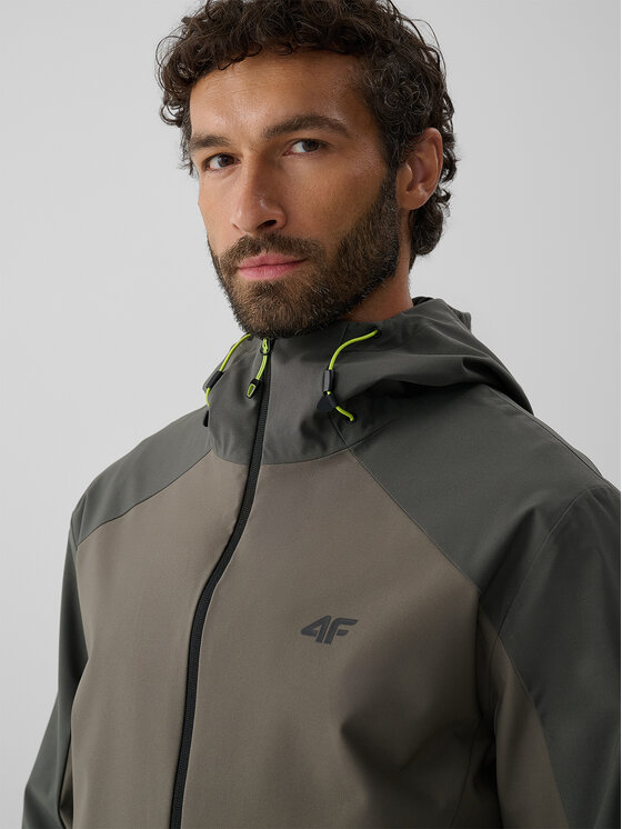 4F 4F Kurtka przejściowa URBAN COMMUTER Khaki Regular Fit