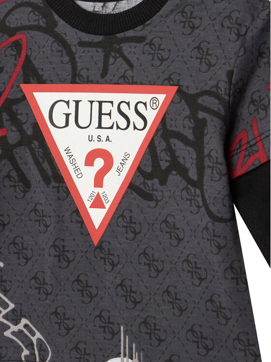 Guess Guess Комплект блуза и панталон I5BG17 I3Z14 Черен Regular Fit