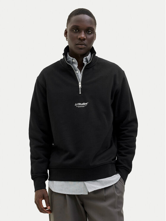 Jack & Jones Jack & Jones Mikina Soho 12278793 Černá Relaxed Fit
