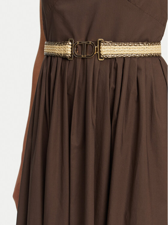 TWINSET TWINSET Vasaras kleita 251TT2100 Brūns Regular Fit