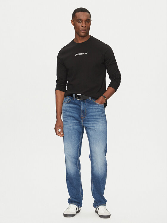 Guess Jeans Guess Jeans Longsleeve M5RI84 K8HM0 Чорний Slim Fit