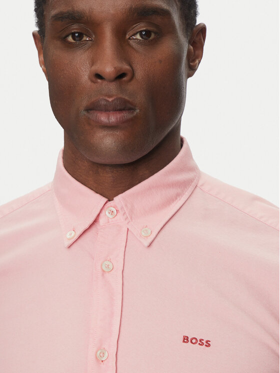 BOSS BOSS Marškiniai H-Roan 50521996 Rožinė Slim Fit