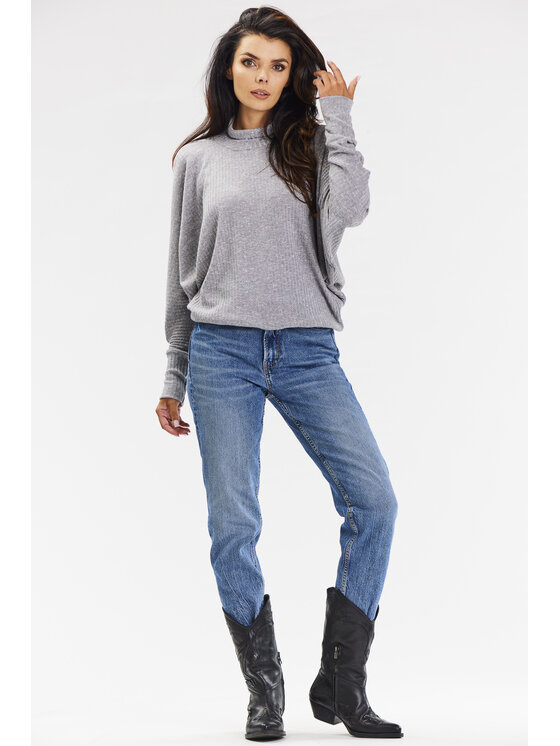 Awama Awama Maglione A672 Grigio Basic Fit
