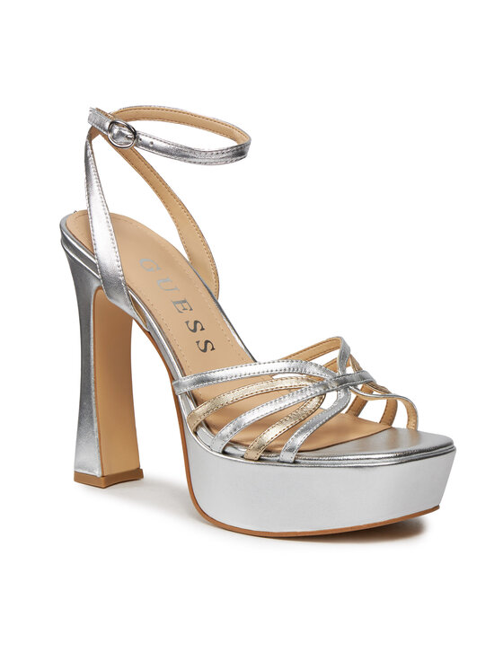 Guess Guess Sandale Iriate2 FLPIR2 LEM03 Srebrna