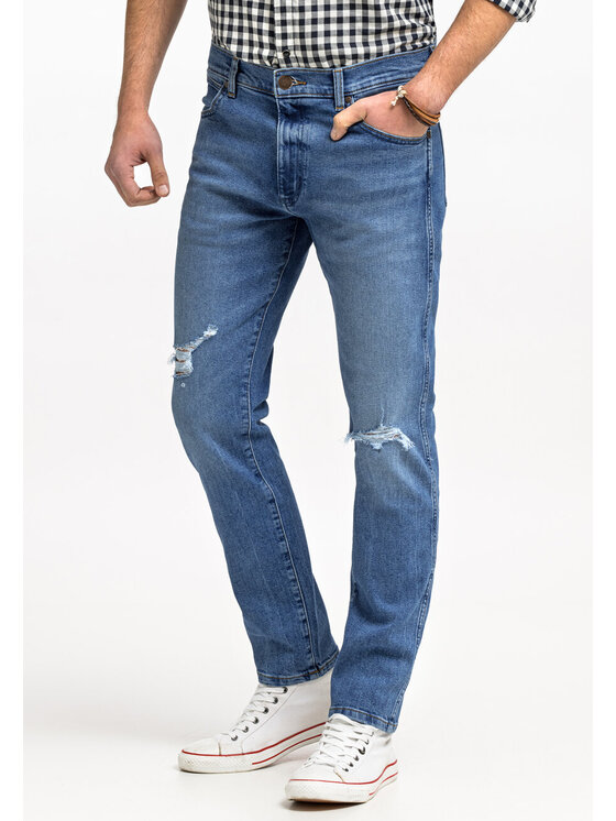 Wrangler Wrangler Jeansy LARSTON Niebieski Slim Fit
