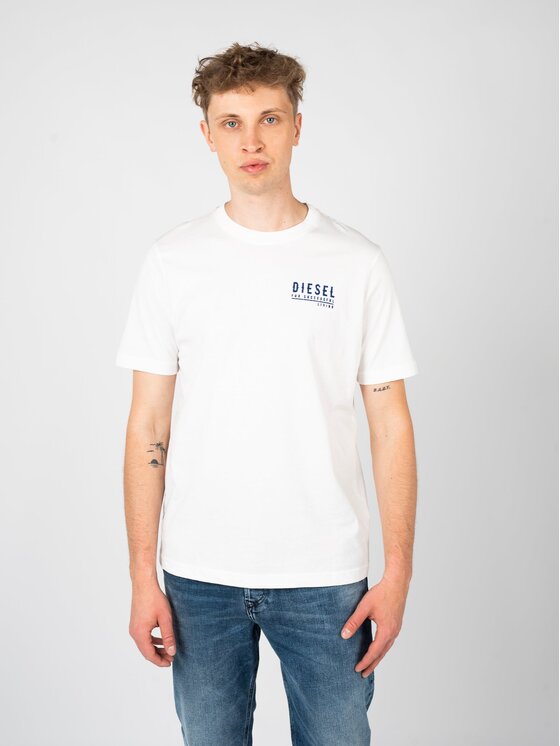 Diesel Diesel T-Shirt A13872-0QIAM Λευκό Regular Fit