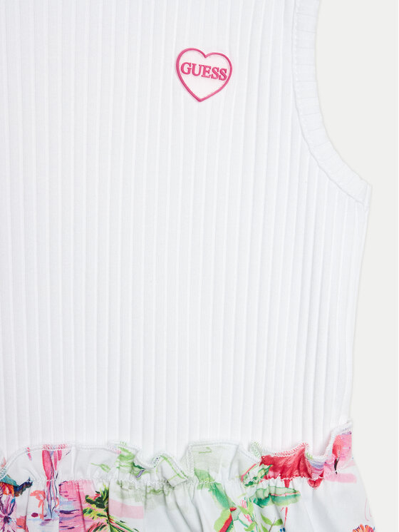 Guess Guess Ежедневна рокля J4GK26 KC7Y0 Бял Regular Fit