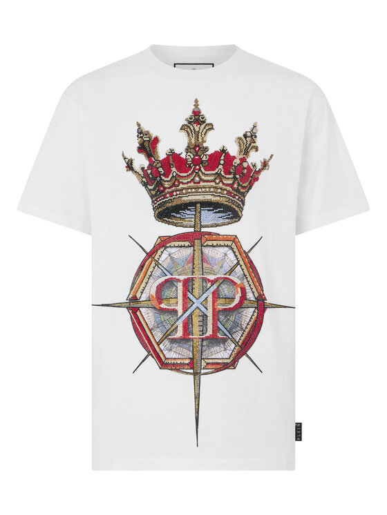 PHILIPP PLEIN PHILIPP PLEIN T-Shirt 29021 Biały Regular Fit