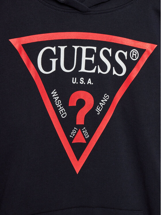 Guess Guess Pulóver L92Q09 KAUG0 Sötétkék Regular Fit