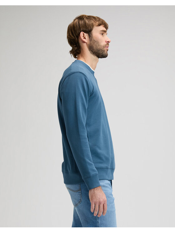 Lee Lee Bluza SMALL LOGO SWS Niebieski Regular Fit
