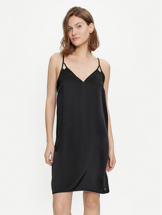 Boss Camicia da notte Audrey 50515631 Nero Regular Fit, taglia : M