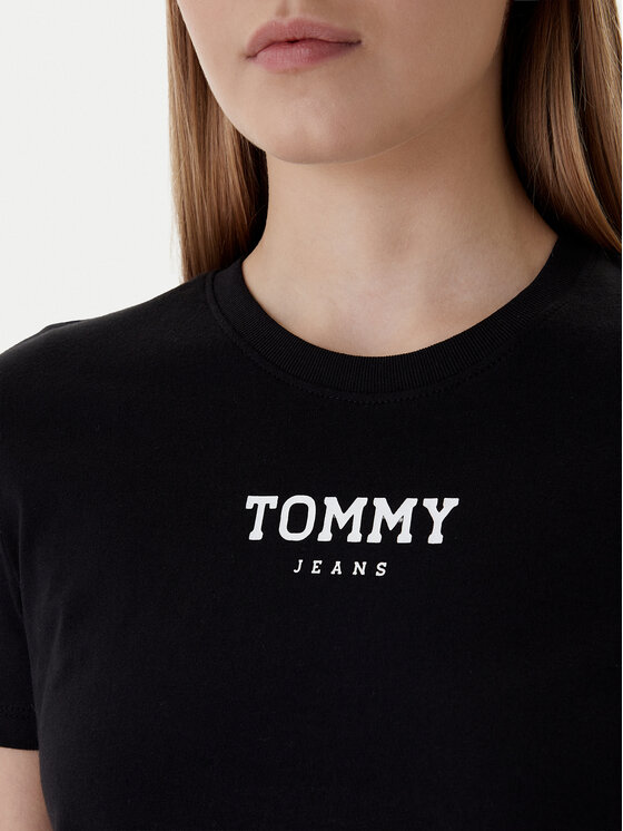 Tommy Jeans Tommy Jeans Póló Essential DW0DW21842 Fekete Regular Fit