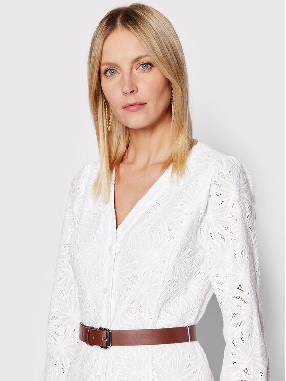 MICHAEL Michael Kors MICHAEL Michael Kors Kleid für den Alltag Kate MS28Y464MM Weiß Regular Fit