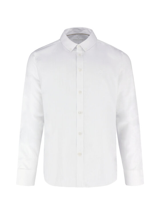 Volcano Volcano Koszula K-LAR Biały Slim Fit