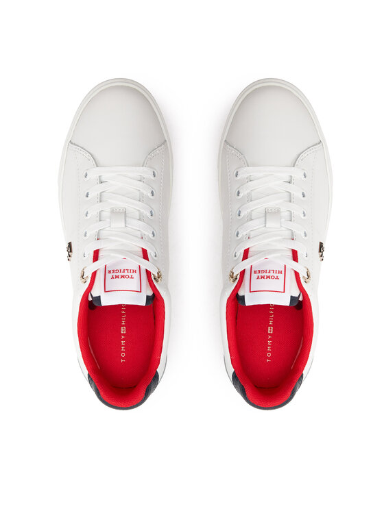 Tommy Hilfiger Tommy Hilfiger Sneakersy Essential Elevated Court Sneaker FW0FW07685 Écru