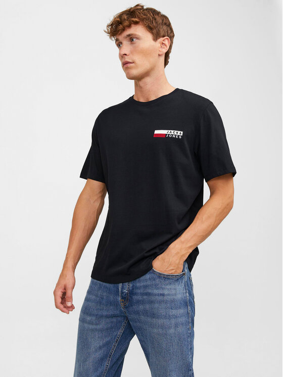 Jack&Jones Jack&Jones Тишърт Corp 12233999 Черен Standard Fit