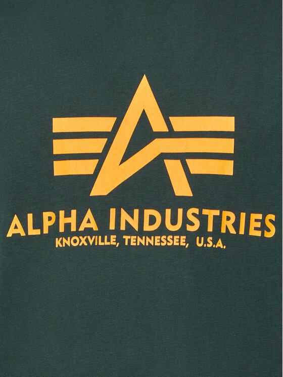 Alpha Industries Alpha Industries T-Shirt AI.100501-353-S Zielony Basic Fit