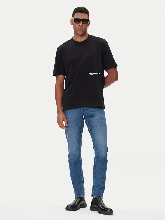 Karl Lagerfeld Jeans Karl Lagerfeld Jeans T-Shirt A4M17030 Czarny Relaxed Fit