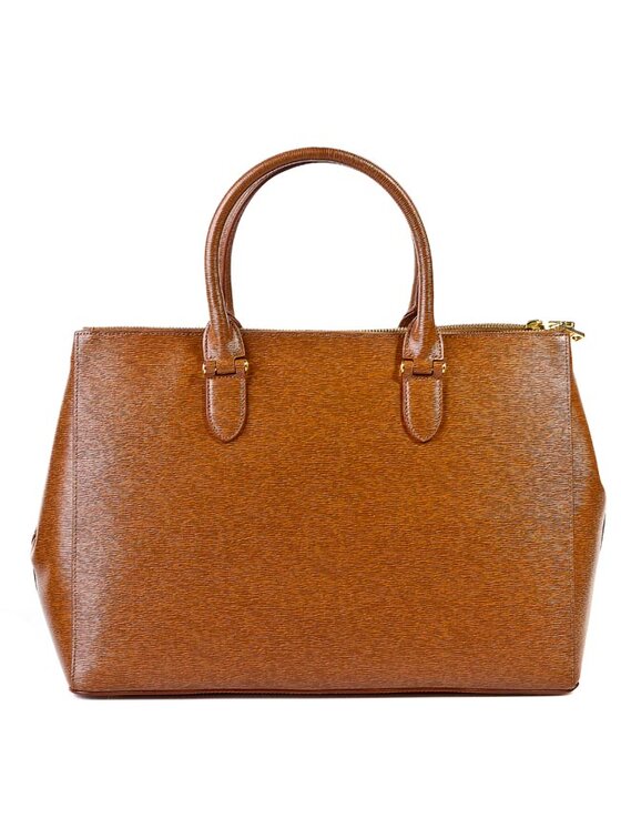Lauren Ralph Lauren Handtasche Double Zipper Satchel N91 LDOU1 RL204 A2L39 Braun Modivo