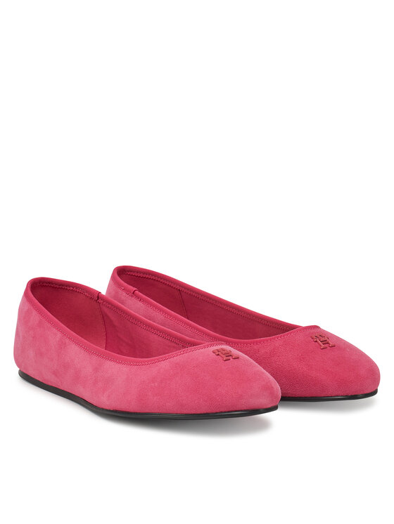 Tommy Hilfiger Tommy Hilfiger Балеринки Th Hardware Suede Ballerina FW0FW08655 Розов