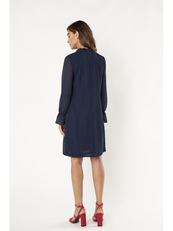 QUIOSQUE QUIOSQUE Každodenné šaty TAPED DRESS Tmavomodrá Regular Fit