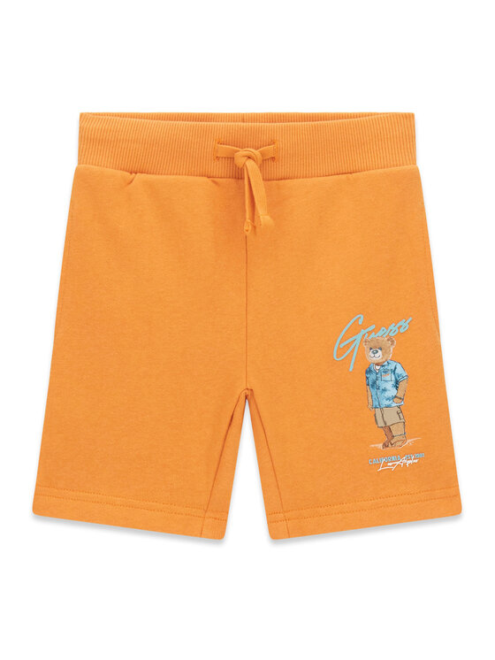 Guess Guess Спортни шорти N6GD04 KA6R4 Оранжев Regular Fit