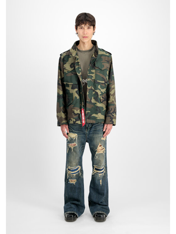 Alpha Industries Alpha Industries Kurtka outdoor Studio M-65 Camo Field Jacket Khaki Loose Fit