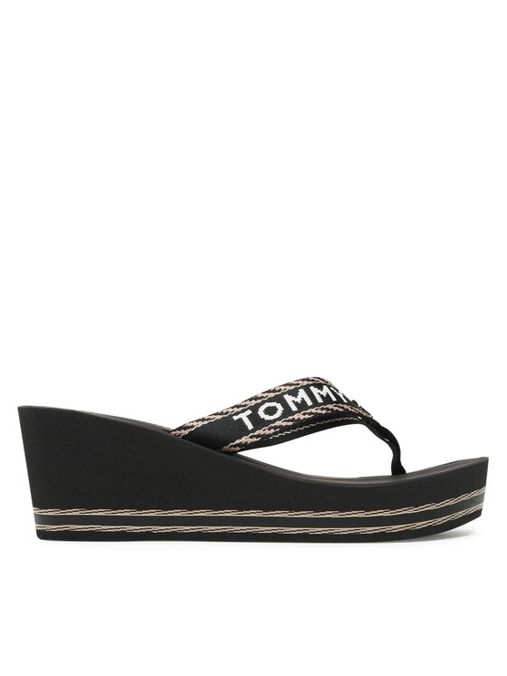 Tommy Hilfiger Flip flop bing H Wedge Sandal FW0FW07149 Negru
