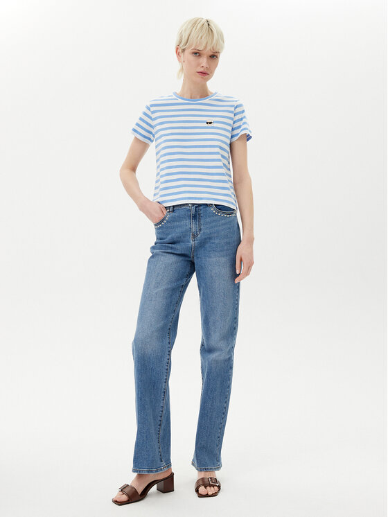 KARL LAGERFELD KARL LAGERFELD T-Shirt A1W17099 Modrá Regular Fit