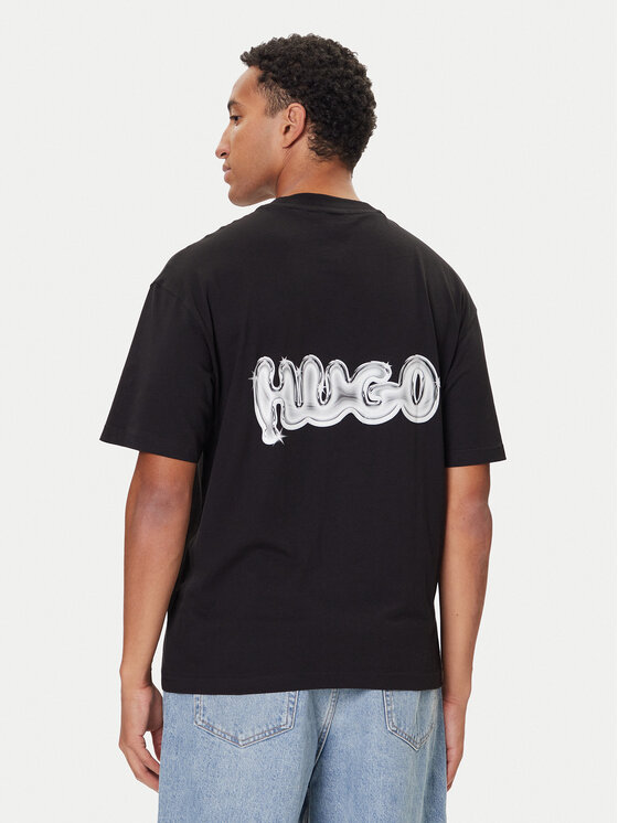 HUGO HUGO Marškinėliai Nyrotee 50549769 Juoda Loose Fit