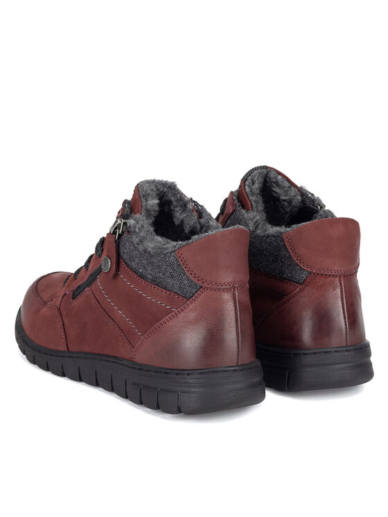 Go Soft Go Soft Stiefeletten WI23-GHANA-07 Dunkelrot