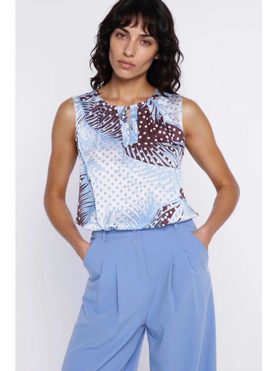 NIFE NIFE Kalhoty z materiálu SD138 Modrá Modern Relaxed Fit