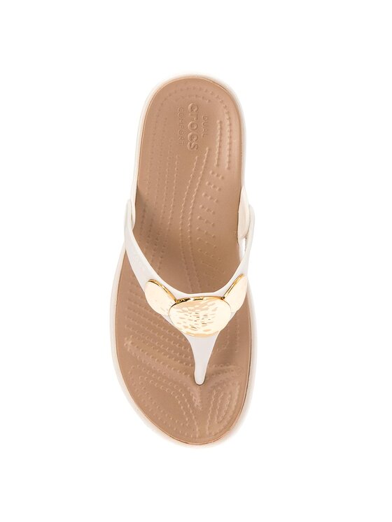 Crocs Crocs Japanke Sanrah Embellished Wedge Flip 204009 Bež