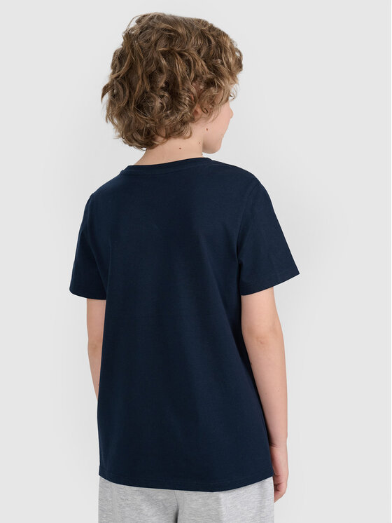 4F 4F T-Shirt BASIC+ Granatowy Regular Fit