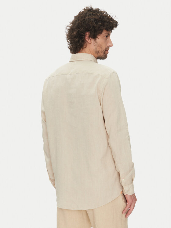 Hechter Paris Hechter Paris Koszula 60356 151600 Beżowy Regular Fit