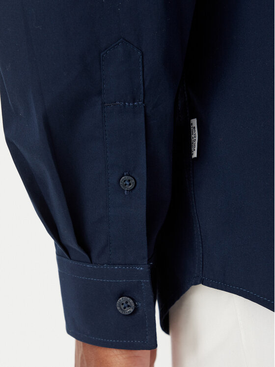 Beverly Hills Polo Club Beverly Hills Polo Club Koszula P-SS26M-BRASS Granatowy Regular Fit