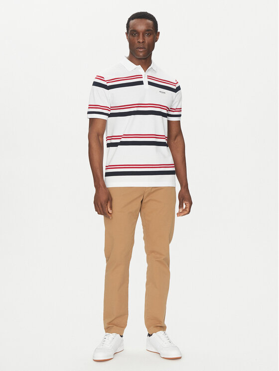 Hechter Paris Hechter Paris Polo 74016 151928 Biały Regular Fit