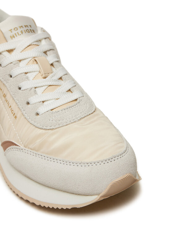 Tommy Hilfiger Tommy Hilfiger Sneakersy Essential Runner FW0FW08332 Écru