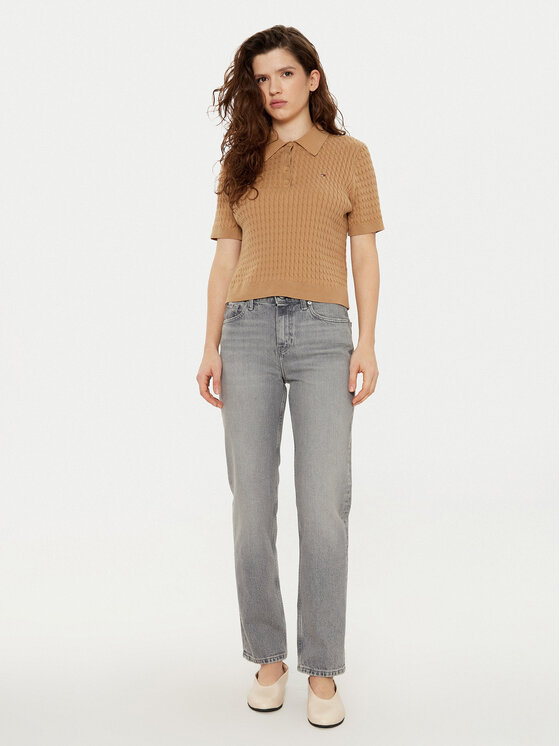 Tommy Hilfiger Tommy Hilfiger Džinsai Classic WW0WW43704 Pilka Straight Fit