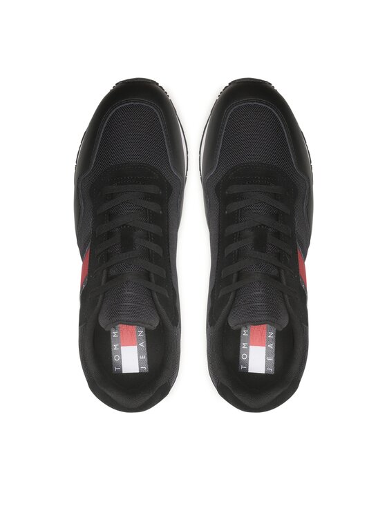 Tommy Jeans Tommy Jeans Αθλητικά Retro Leather Runner EM0EM01081 Μαύρο