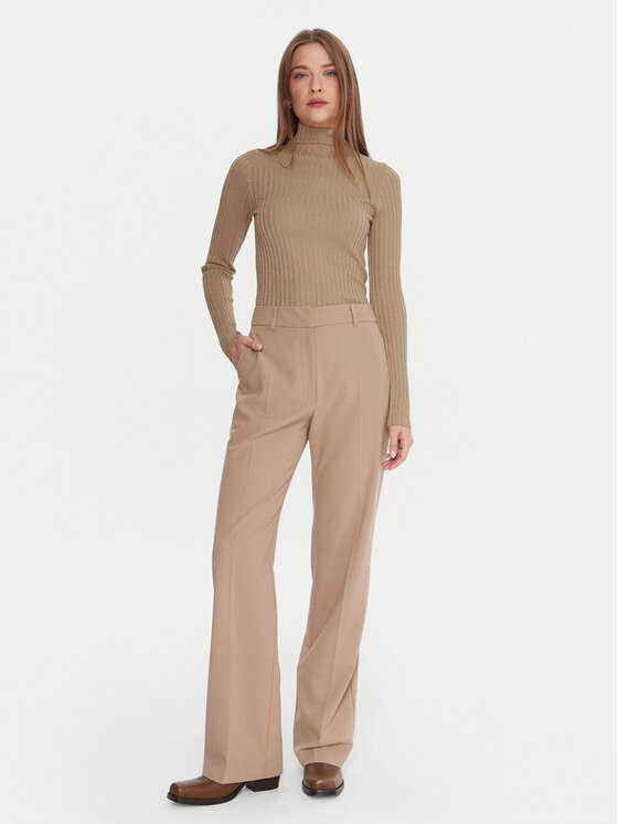 Liu Jo Liu Jo Sweter MF5389 MS46J Beżowy Slim Fit