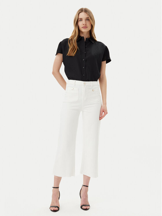 Morgan Morgan Jeans hlače 241-PCLIC Écru Wide Leg